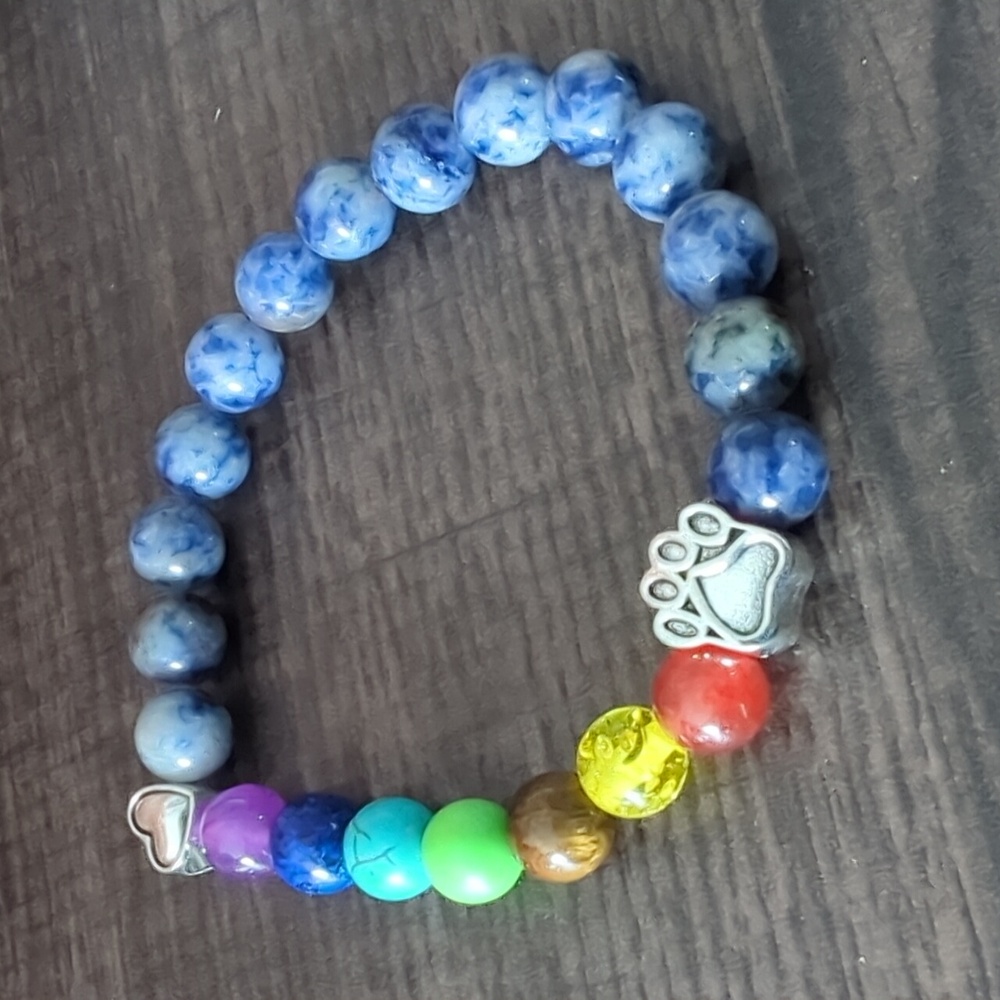 Memorial Beaded Paw Bracelet